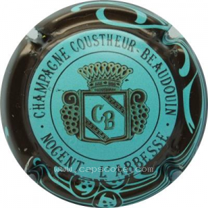 Capsule Fond bleu, contour marron