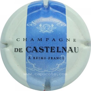Capsule Fond blanc, bande bleue