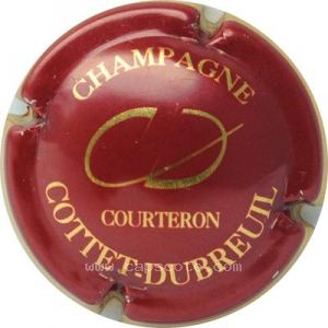 Capsule Bordeaux et or, petites lettres