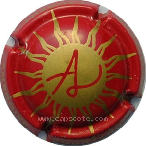 Capsule Rouge et or, lettres épaisses sur contour, initiale Fine