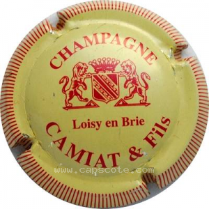 Capsule Crème et rouge, striée
