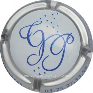 Capsule Fond blanc, bleu, ctr argent