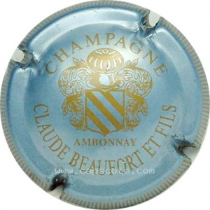 Capsule Bleu-argenté et or, contour strié