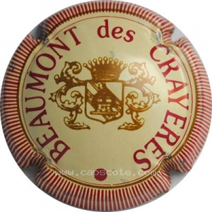Capsule Crème, bordeaux et or, contour strié