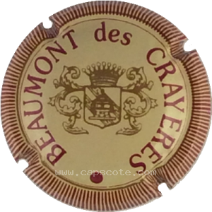 Capsule Crème, bordeaux et or, contour strié, petit point