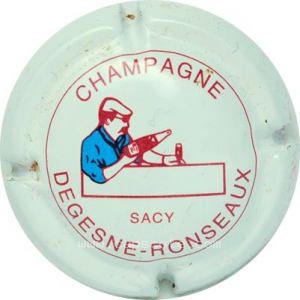 Capsule Blanc et bleu, lettres fines rouge