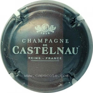 Capsule Fond gris foncé, bande marron
