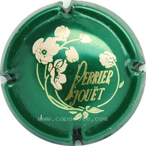 Capsule Fond vert, nom en or, petit dessin, fleurs rosées