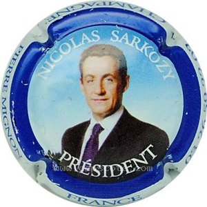 Capsule Petit portrait, bleu contour blanc