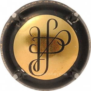 Capsule Or et noir, lettres espacées à Champagne