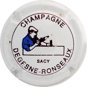 Capsule Blanc et bleu foncé, lettres marron