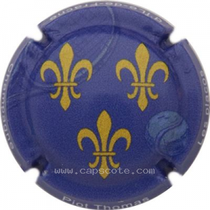 Capsule Fleur de Lys, Jaune su fond bleu, balle et raquette de tennis