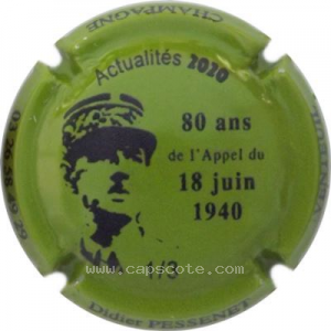 Capsule 1/3- 80 ans de l' Appel du 18 Juin 1940, Numérotée à 300 Exp.