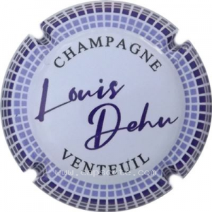 Capsule Blanc et violet pâle, contour violet foncé à damier