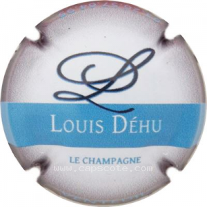 Capsule Barre bleue, blanc, contour marron