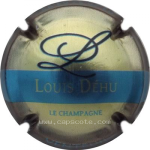 Capsule Barre bleue, or pâle, contour marron
