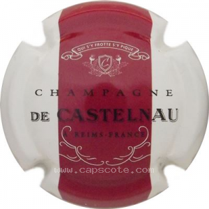 Capsule Fond blanc, bande bordeaux