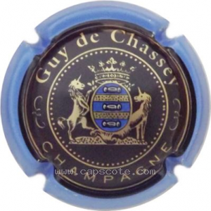 Capsule Fond noir, or et bleu, contour bleu