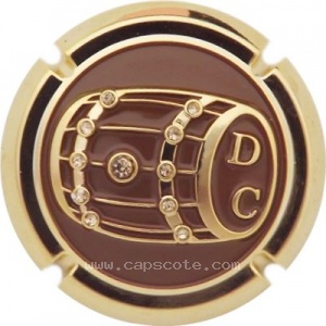 Capsule Marron et or, en relief, 11 strass, Numérotée sur 350
