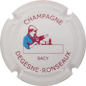 Capsule Blanc et bleu, lettres bordeaux, sans cercle