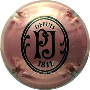 Capsule Rosé et vert. Nom au verso, Blason rosé