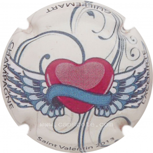 Capsule 2013, Coeur, fond blanc cassé