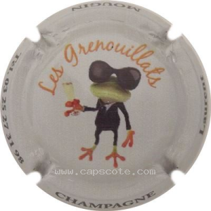 Capsule Grenouille de face, fond gris pâle