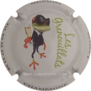 Capsule Grenouille à gauche, fond gris pâle