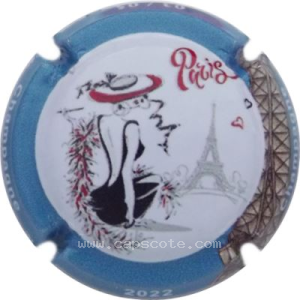 Capsule 8- 3/5 Contour bleu et marron (Tour Eiffel)