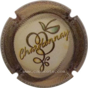 Capsule Chardonnay, contour marron pailleté
