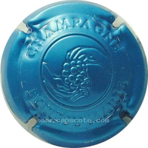 Capsule Estampé en creux, bleu métallisé