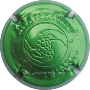 Capsule Estampé en creux, vert métallisé