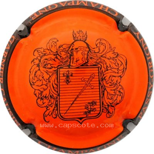 Capsule Fond orange, contour noir