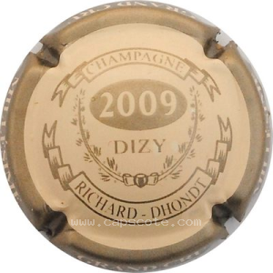 Capsule 2009 Contour gris métallisé, fond crème verso or