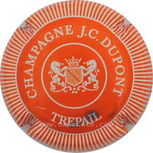 Capsule Orange et blanc, ctr strié, lettres fines