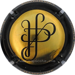 Capsule Or et noir, lettres serrées à Champagne