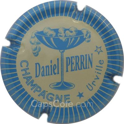 Capsule Crème, contour bleu pâle, striée