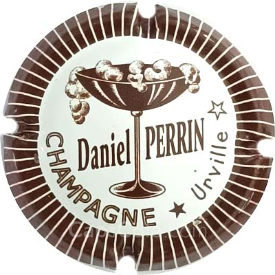 Capsule Blanc, contour marron, striée