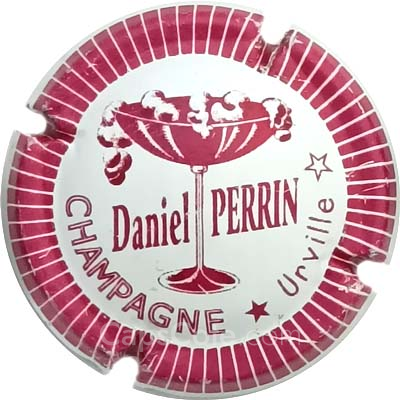 Capsule Blanc, contour bordeaux, striée
