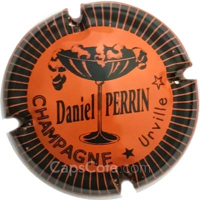 Capsule Orange, contour noir, striée