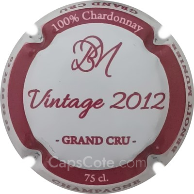 Capsule Blanc, cercle bordeaux, Vintage 2012, 600 exemplaires