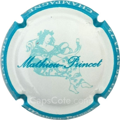 Capsule Blanc, contour bleu ciel