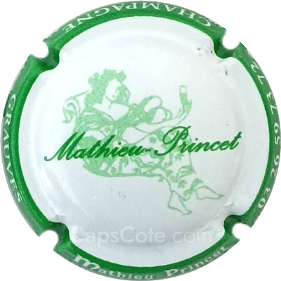 Capsule Blanc, contour vert
