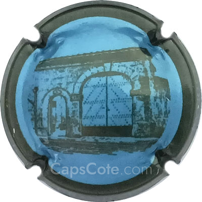 Capsule Bleu métallisé, contour noir