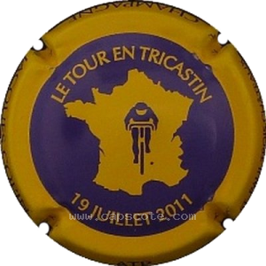 Capsule Bleu, contour jaune