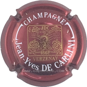 Capsule Bordeaux et or, écriture blanche