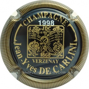 Capsule 1998 noir et or, contour strié
