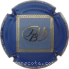 Capsule Bandock Jean Marie Centre bleu, contour bleu foncé, or
