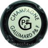Capsule Gallimard P. et F.  Blanc, contour noir