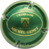 Capsule Genet Michel  Vert foncé et or, contour strié